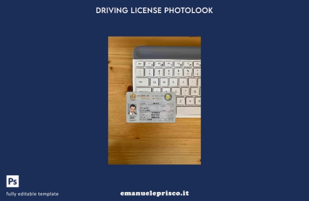 modello FRONTALE photolook UAE DL in stile verificato